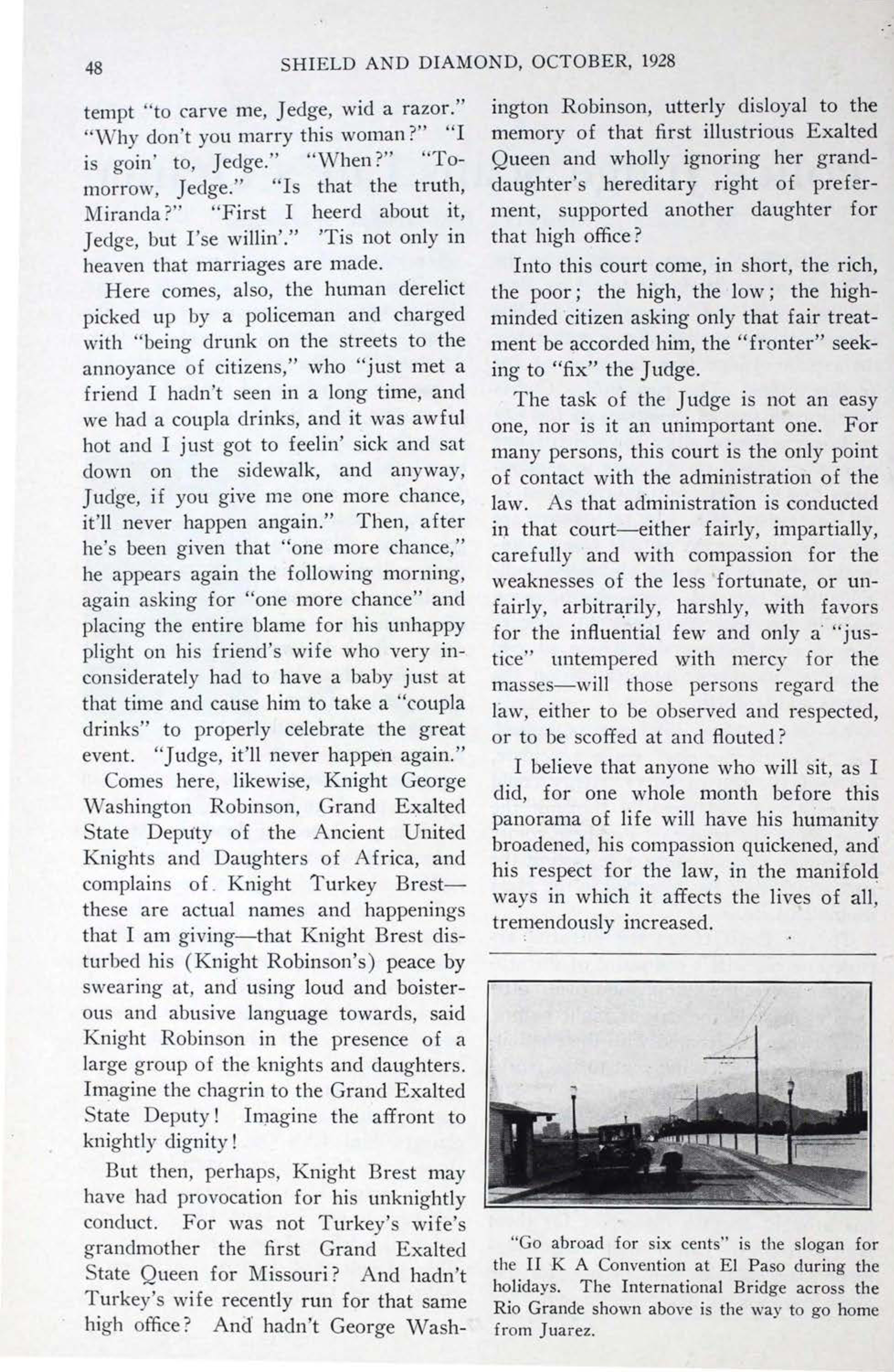 Go Abroad For Six Cents Photograph, October 1928